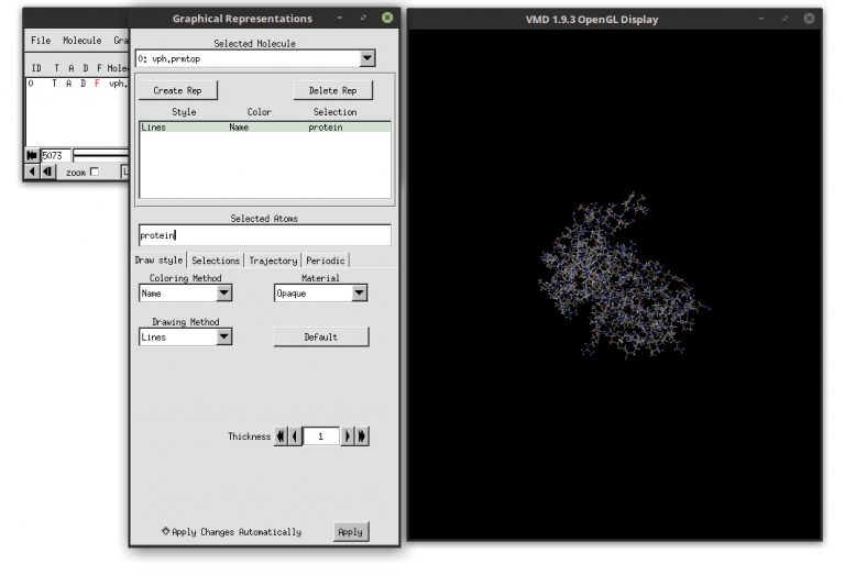 vmd movie rotate and trajectory